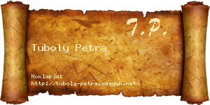 Tuboly Petra névjegykártya